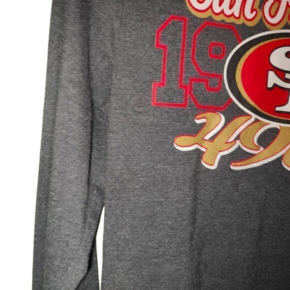 NFL Team San Francisco 49ers Graphic Cowl Neck Hoodie - Picture 5 of 6